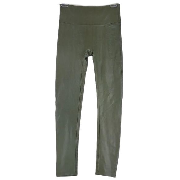 NWT Promesa Women's S Sleek Attack Liquid Leather High Waist Leggings Olive - Picture 1 of 5